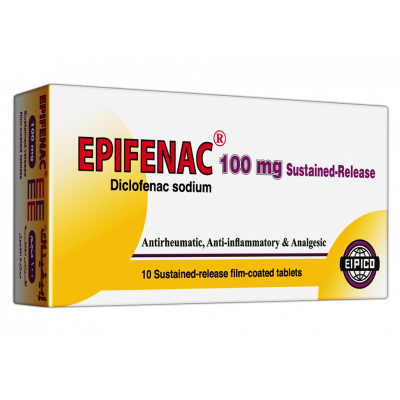 EPIFENAC 100 MG SR ( DICLOFENAC SODIUM ) 10 SUSTAINED RELEASE FILM-COATED TABLETS 